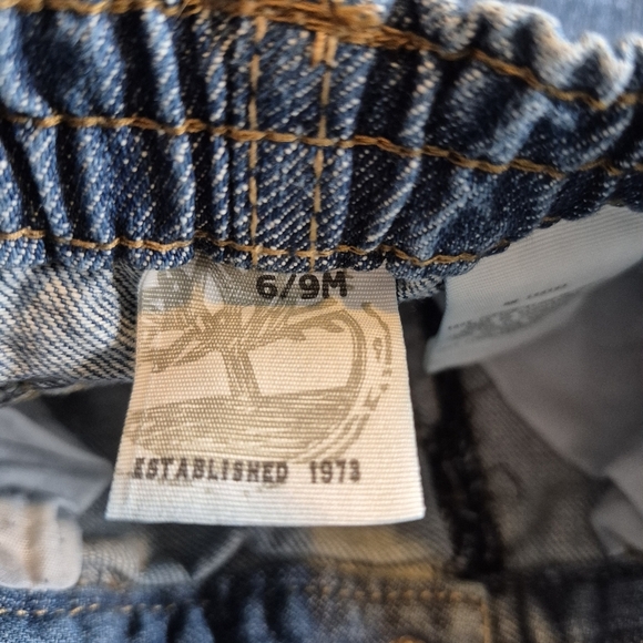 Timberland boys size 6-9 months elastic waist jeans, vguc - Picture 4 of 5